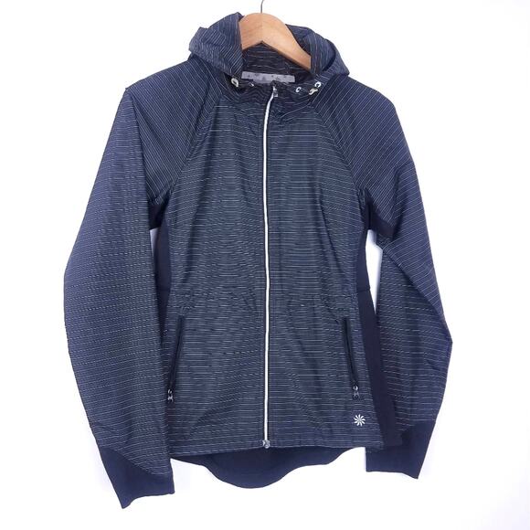 Athleta | Windbreaker Light Jacket Black Hood XS - Picture 1 of 9